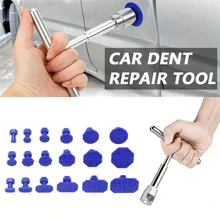 Besper 1 套汽车凹痕修复工具套装，带吸盘的 T 形拉拔器，用于去除车身凹痕，汽车维修手动工具套装，适用于冰雹损坏修复拉拔器 - 黃色 - 查看 2