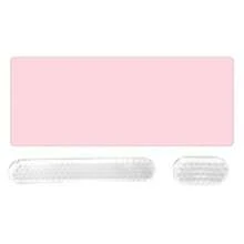 Ergonomic Crystal Keyboard Wrist Rest, Mouse Wrist Rest & Extra Large Mouse Pad Set - PU Silicone Pad, Anti-Slip, Soft Support, Comfortable Typing