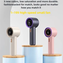 2025 New Model 1-199 Speed 3000mAh High-Quality High-Speed Handheld Fan, USB Quick Charging, Mini Portable Turbine Bladeless Powerful Fan, Portable Handheld Fan, Quick Cooling Device.