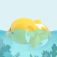 1 szt. Nakręcana zabawka do kąpieli Żółw i kaczka, pływająca zabawka do kąpieli dla dzieci, pływająca zabawka do nurkowania w kształcie kaczki, dziecięca łazienka, zabawa wodna