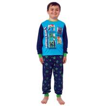 Minecraft Pyjamas | Steve And Creeper Boys' Long Sleeve Pyjamas | Kids' PJs - Multicolor - View 2