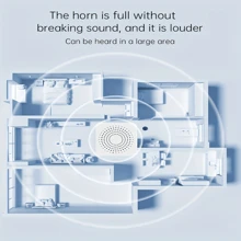无线门铃 1 收 1 键响铃门铃长距离防水家用门铃。USB 门铃语音智能家用无线遥控远程电子音乐门铃无线数字响铃门铃全新自供电按钮具有防水功能适用于家庭酒店和公寓使用 - 白色 - 查看 7