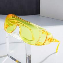 1 Pair Solid Color Transparent Colored Party/Water Festival Glasses, Summer Water Sports