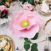 1 朵巨型装饰花，50 厘米高巨型手工罂粟花，适用于花园，大型人造花适用于婚宴生日派对毕业典礼背景新娘送礼会商店橱窗展示摄影道具家居装饰（不含叶子和杆） - 彩色 - 查看 14