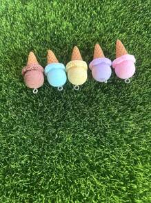 6pcs/Pack Resin Imitation Cute Ice Cream Pendant For DIY Earrings, Necklace, Keychain, Wholesale Jewelry Components - Various Styles - View 2