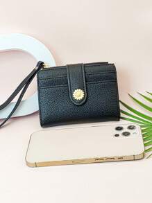 Women's Short Wallet Mini Handbag Multi-Function ID Card Holder Solid Color Coin Purse With Zipper Casual Soft PU Multi-Functional Wallet New Fashion Student Wallet Wallet Purse Wallet Mini Wallet Small Wallet - Black - View 7