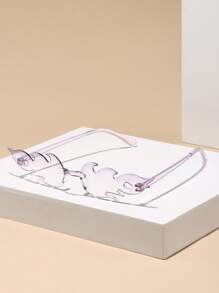 1 para damskich, dekoracyjnych, modnych okularów PC w kształcie płomienia, odpowiednich na Halloween, święta, przyjęcia urodzinowe