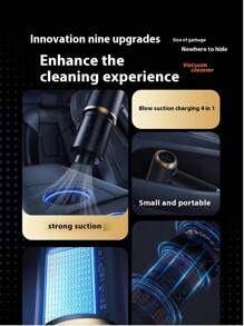 手持无线便携式吸尘器 可充电 2000*2毫安电池 吹吸一体 适用于车载家用多功能大功率小家电吸尘器