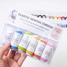 6Pcs/Pack 0.5mm Elastic Line Ultra-Fine Colorful Sewing Machine Bottom Threads Round Elastic Rubber Band Rope DIY Accessories