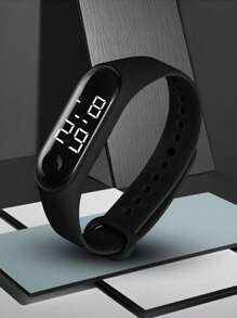 Children Simple LED Bracelet Watch, Fashion Daily Wear - Black - View 4