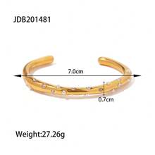 18K Gold Stainless Steel Bracelet For Women New Style Simplicity Subtlety Paper Clip Chain Lightweight Luxury Bracelet Jewelry Daily Wear