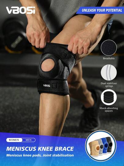 VBOSI 1 Piece Adjustable Breathable Knee Pad Brace Patella Support For Men Women Gym Accessories Knee Support Sports Knee Pads Gym Knee Pads