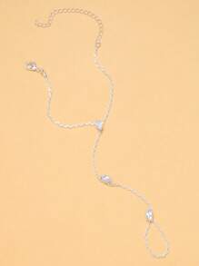 Stonefans Bohemia Rhombus Crystal Bracelet Hand Jewelry For Women Simple Thin Chain Finger Bracelet Jewelry Accessories Gift