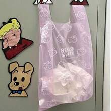 Sanrio 50 pièces Sacs d'ordures roses mignons et créatifs de Sanrio, sacs en plastique jetables, sacs de collecte d'ordures de voiture portables