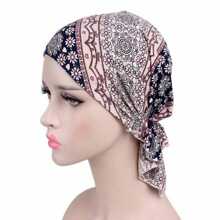 1Pc Floral Print Turban Women National Wind Hat Bandana Chemotherapy Hat Sleep Caps Beanies Headwrap Fashion Casual - Hair Cap - View 11