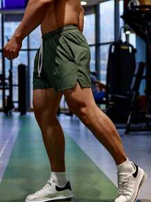 1pc Elastic Sports Shorts For Men, Suitable For Running, Training, Fitness, Basketball In Spring/Summer