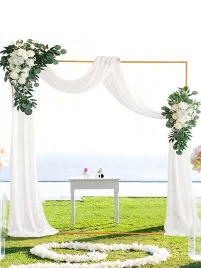 1 set supporti ad arco in metallo quadrato, supporti per archi di palloncini, decorazioni da matrimonio, decorazioni per anniversari, supporti per fondali di feste di compleanno, decorazioni per addio al nubilato, decorazioni per la rivelazione del sesso del bambino, decorazioni per la casa, decorazioni per il patio, decorazioni per feste all'aperto, decorazioni per matrimoni, regali di compleanno, decorazioni di compleanno, decorazioni ad arco finte in fiori di saran wrap, omaggi per feste
