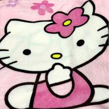 Sanrio 2Pcs Cute KT Cat Pillow Case Children's Milk Plush Girl's Cute Katie KT Winter Plush Pillow Case (Excluding Pillow Core)