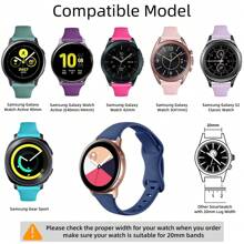Slim Strap Compatible With Samsung Galaxy Watch 7 6 5 4 Band 40mm 44mm/Galaxy Watch 6 Classic Bands 43mm 47mm, 20mm Soft Replacement Bands Compatible With Samsung Watch Bands For Women