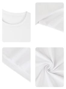 女式夏季新款休闲橙色印花圆领白色短袖T恤，时尚百搭日常上衣 - 白色 - 查看 2