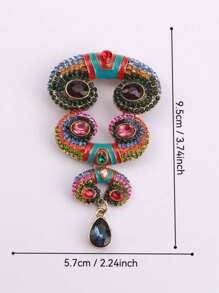 1pc Vintage Heavy Industry Horns Brooches Badges Retro Middle Design Unisex Pendant Accessories Pins