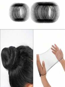 10-1pc Hair Nets Invisible , 23inch Hair Nets For Bun Black/Brown Elastic Edge Mesh For Women, Girls, Ballet Bun Maker Dance, Stewardess Professional Invisible Hair Net