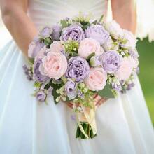 MARTINE MALL 2 Packs Peonies Artificial Flowers, Mixed Pink Artificial Peonies, Silk Peonies Flowers Peonies Artificial Flowers Peonies Bouquet Centerpiece Table Wedding Party Home Decor - Pinkish-purple - View 5