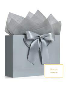 1/2/3sets, Large Paper Gift Bags - Comes With Tissue Paper And Greeting Cards - Valentine's Day Gift Bags - Portable Gift Bags With Handles - (Suitable For Women's Bridesmaids, Birthdays, Valentine's Day, Wedding Parties, Graduation Ceremony, Mother's Day)