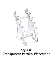 2 件套塑料笔架，6 槽笔架，眉笔架，化妆刷架，适合家庭、学校和办公室使用。坚固、节省空间、现代设计，增强桌面整洁度 - 彩色 - 查看 10