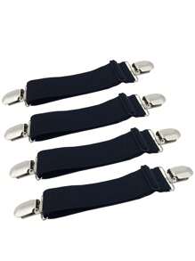 床单夹，沙发套支架，紧紧固定床单，4 件（黑色） - 黑色 - 查看 10