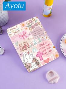 Ayotu Religious Girls And Flowers Case Compatible With Samsung Galaxy Tab/IPad,IPad 9th/8th/7th Generation 10.2 Inch ,New IPad 10th Generation Cover,With Auto Wake/Sleep,Four Corners Anti-Fall
