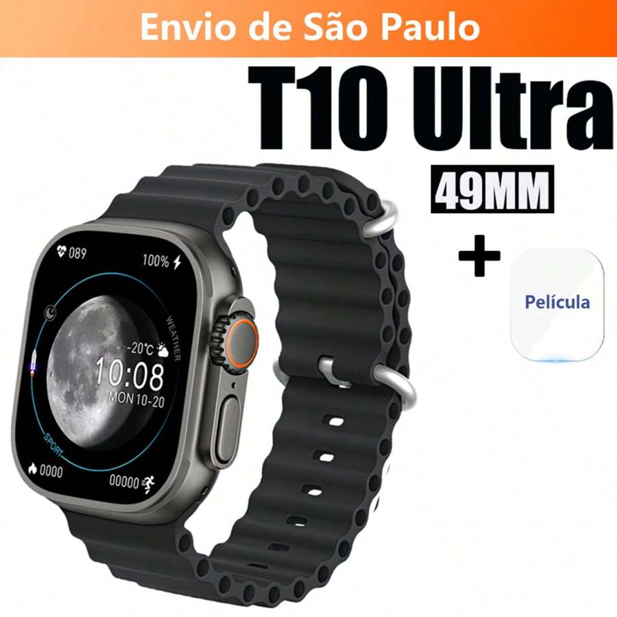 2025 T10 Ultra Smartwatch 1:1 Original Screen Series 9 2.2 Inch Bluetooth Waterproof 49mm - Black - View 1