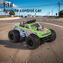 1:18 All-Terrain Remote Control Car, Kids Electric Toy Car With 2 Rechargeable Batteries, ABS Anti-Crash Material - Perfect Gift For Boys And Girls Ages 3-12