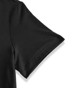 Camiseta de mujer con estampado y decoración de lazo rosa, de verano