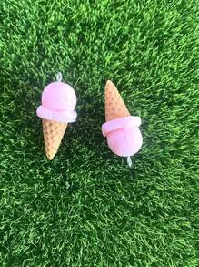 6pcs/Pack Resin Imitation Cute Ice Cream Pendant For DIY Earrings, Necklace, Keychain, Wholesale Jewelry Components - Various Styles - View 14