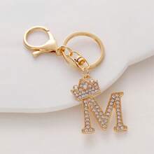 Party Rhinestone Letter Charm Keychain Car Accessories Bag Charm School Cute Goth Y2k