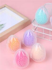 1PC Makeup Sponge Storage Box Beauty Sponge Stand Storage Box Makeup Blender Powder Puff Overhead Cosmetic Transparent Powder Puff Box - Organize Your Makeup Sponges (Not Including Beauty Eggs) With This Portable And Compact Storage Box,For Holiday Beach, Bathroom Collection, Bedroom Collection, Large Capacity