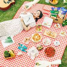 1 件户外野餐垫，防水加厚露营毯，适合海滩、徒步旅行、野餐 - 彩色 - 查看 4