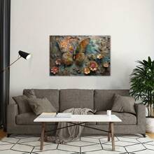 Painting Butterfly Wall Art Prints, Used For Home Decoration, Living Room And Bedroom, Holiday Party Decoration, Gifts,1 PC Keyword Wooden Framed Canvas Painting - Thickness 2. 25cm/0. 9inch, Home Gift Decoration Room Decoration Aesthetic Wall Decoration Art Perfect Gift Autumn And Winter Wall Decoration Living Room Decoration Bedroom Decoration Kitchen Decoration Entry Decoration Bathroom Decoration Direct Wall Painting High Quality Wall Painting Poster