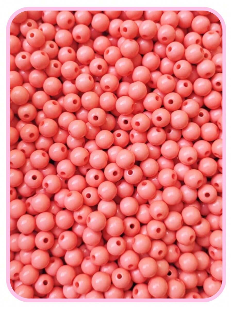 200 Milky Pearl 8mm Loop Bead Ball Bead Craft Jewelry - 番石榴 - 查看 1