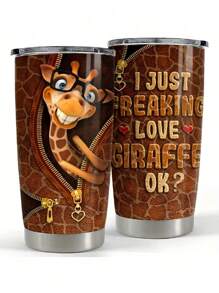 20oz Creative Customized Pattern Stainless Steel Double Layer Insulated Travel Mug, Keeps Hot/Cold, Portable