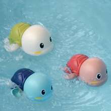 1 szt. Nakręcana zabawka do kąpieli Żółw i kaczka, pływająca zabawka do kąpieli dla dzieci, pływająca zabawka do nurkowania w kształcie kaczki, dziecięca łazienka, zabawa wodna