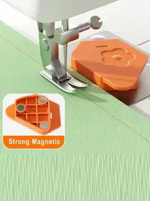 Magnetic Seam Guide For Sewing Machine, 2025 Upgraded Polygonal Seam Guide Hemmer Guide With Scale, Universal Sewing Accessories And Supplies - Multicolor - View 1
