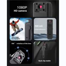 1080P Chest-Mounted Convenient Camcorder, Hands-Free Video Recording Stabilizer, Law Enforcement Body Camera, Sports Camera With TF Card