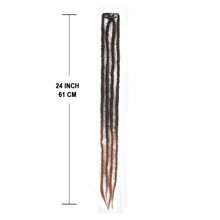 3 Piezas de extensiones de rastas sintéticas rectas de 24 pulgadas con doble extremo, hechas a mano, suaves, de estilo reggae hippie, para mujeres
