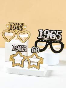 6Pcs Black Golden Birthday Paper Glasses,2025 Limited ,Birthday Element Design Glasses,Happy Birthday Paper Glasses,60th Birthday Party Decor,Birthday Party Supplies,Photo Booth Props,Birthday Party Favors,Birthday Gifts,Birthday Decoration