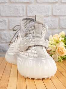 Tenis Deportivos Multifuncionales Ergonómicos Suela Ancha Amortiguadora, Tenis Cómodos para Andar, Correr, Gym, Playa, Estar en Casa, Unisex - Blanco - Ver 6