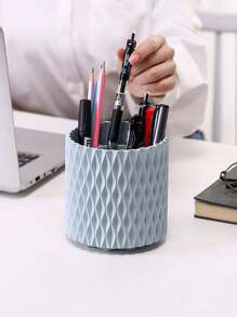 口红眉笔眼影刷防尘笔杯360旋转大容量化妆刷桶便携式刷子收纳盒