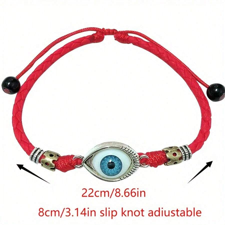 Anklet Rope Handmade Ankle Bracelet Men Fashion Jewelry Leg Bracelet Anklet For Women And Man Couple Double Slip Knot Adjustable - Red - View 1