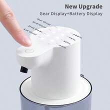 1 st. 400 ml oplaadbare zeepdispenser voor in de badkamer met automatische sensor, wandmontage, inclusief oplaadkabel en lijm voor wandmontage